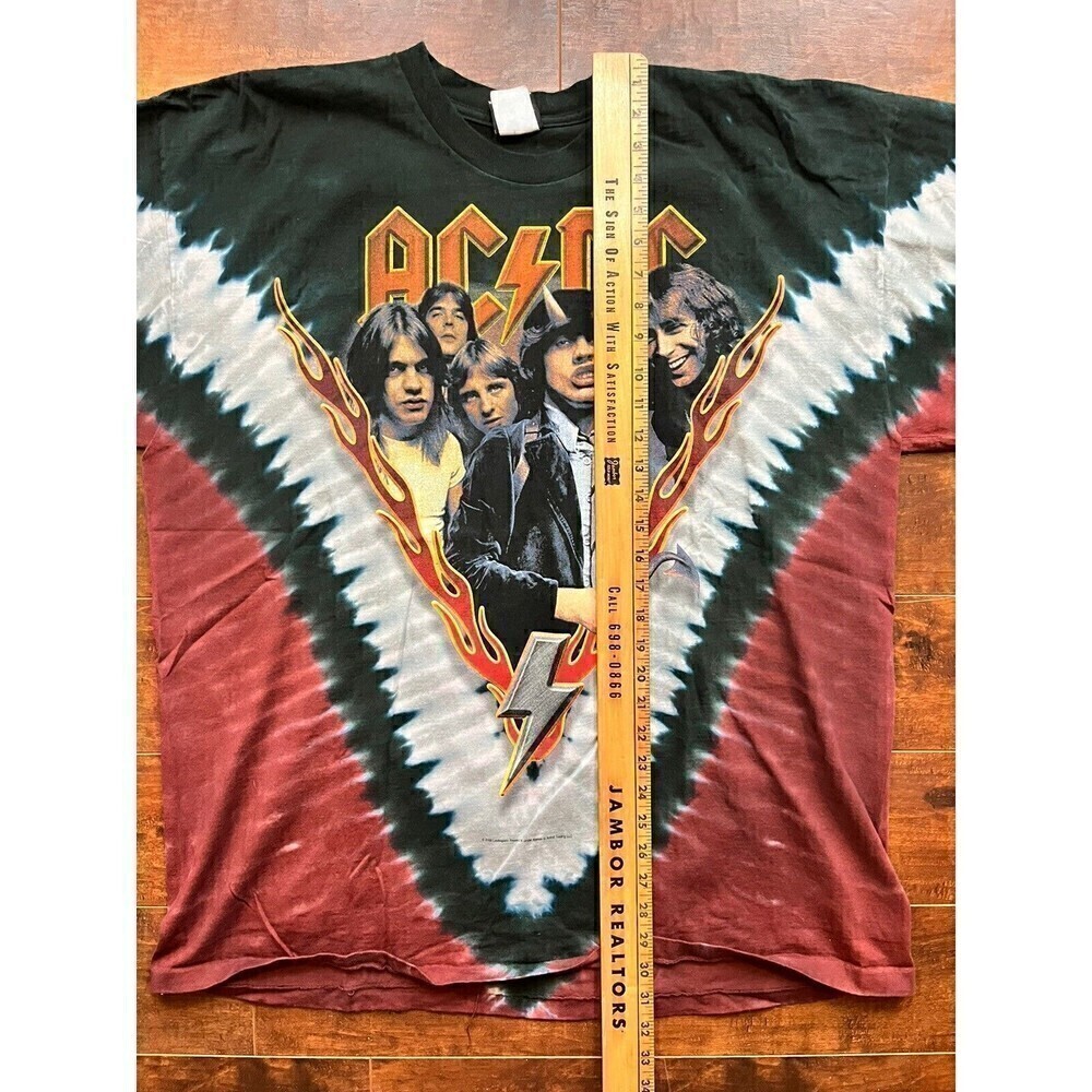 AC/DC Vintage Liquid Blue Single Stitch Highway To Hell 666 2003 T-Shirt XXL USA - Picture 7 of 10